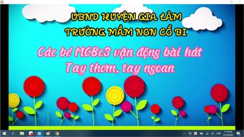 Cùng các bé lớp MGB C3 vận động: Tay thơm tay ngoan